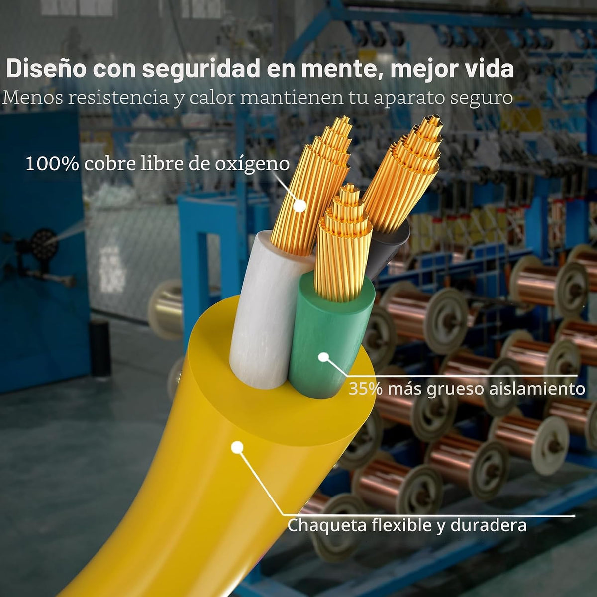 HUANCHAIN - Cable de extensión resistente calibre 12, 50 pies, impermeable