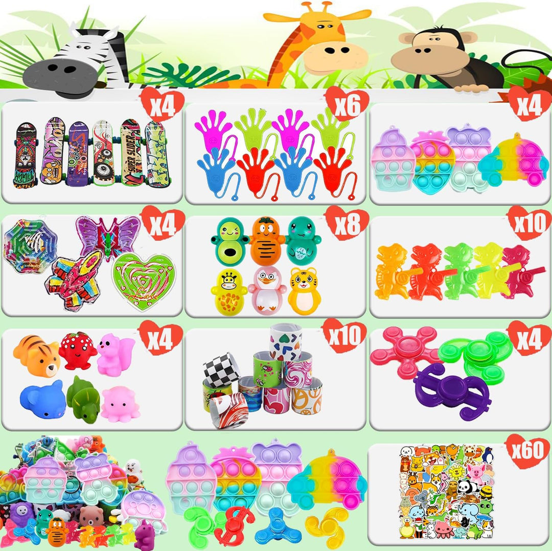 114 piezas de recuerdos de fiesta para niños 4-8-12, juguetes de ca...
