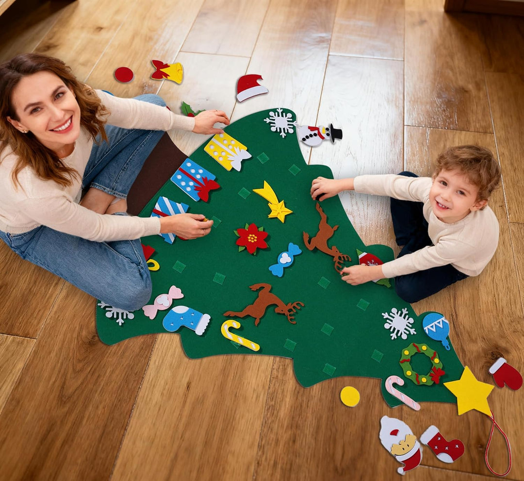 Juego de árbol de Navidad de fieltro de 3 pies calendario