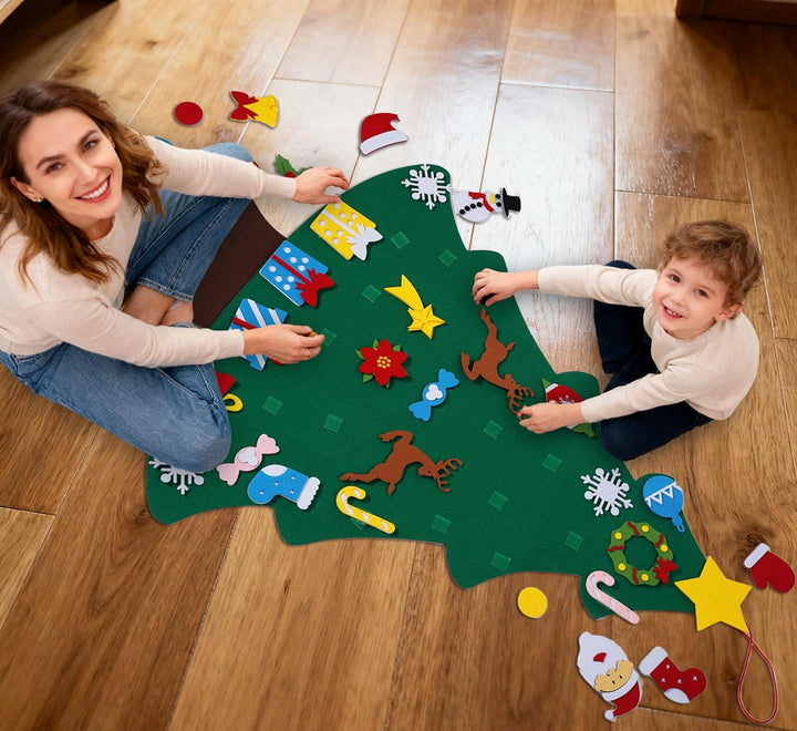 Juego de árbol de Navidad de fieltro de 3 pies calendario