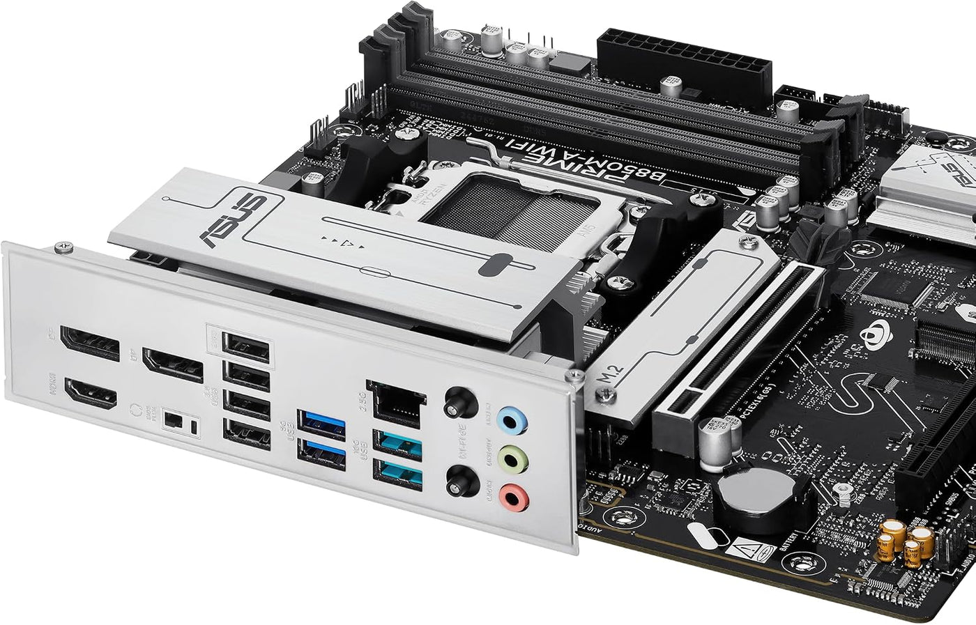 ASUS Prime B850M-A WiFi-CSM AMD AM5 B850 mATX Placa Madre, DDR5, PC...