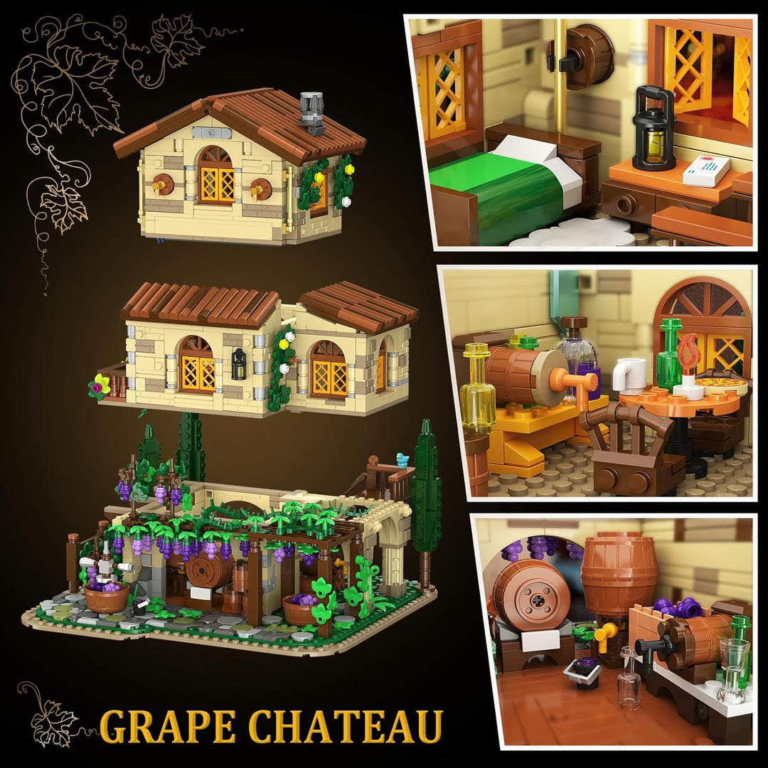 Winery Chateau - Juego de construcción de casa con luces