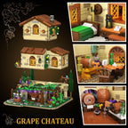 INSOON Winery Chateau - Juego de construcción de casa con luces para