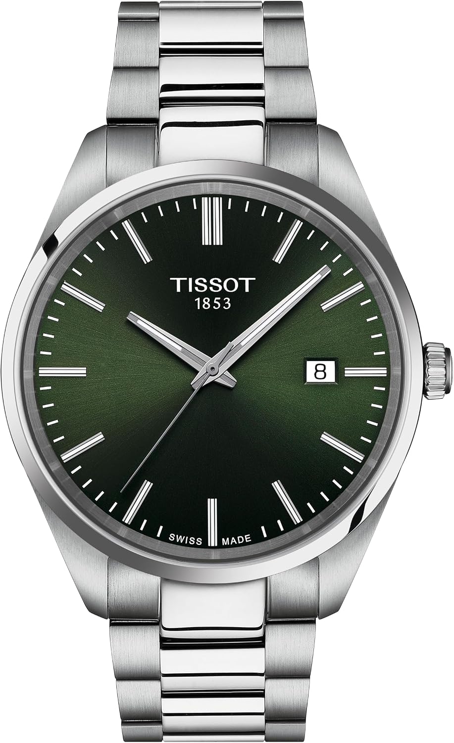 Tissot PR 100, cuarzo suizo, 1.575 en, esfera verde, reloj para hombre