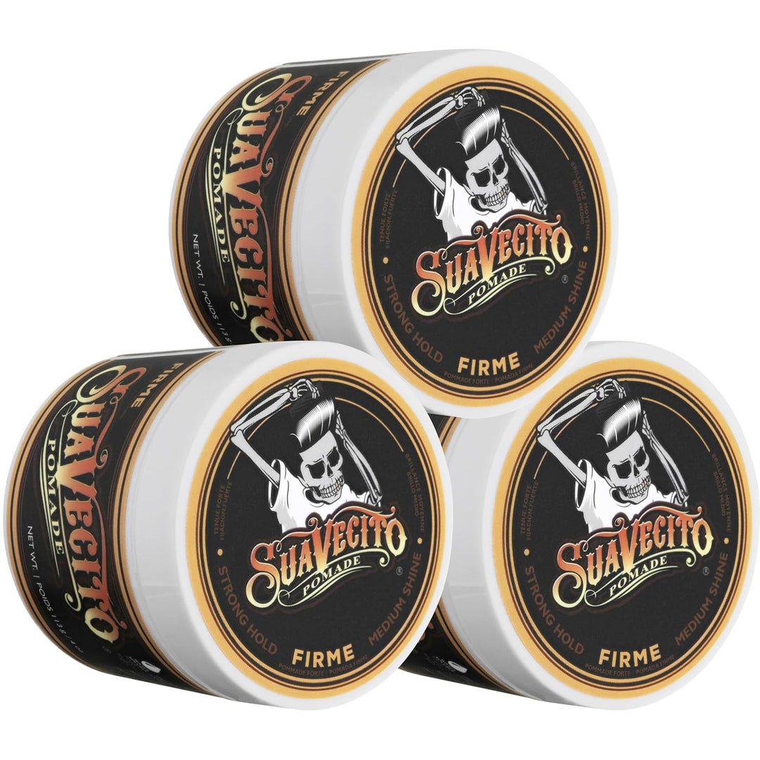 Pomada Suavecito Firme (Fuerte) de 4 oz, paquete de 3 - Pomada para...