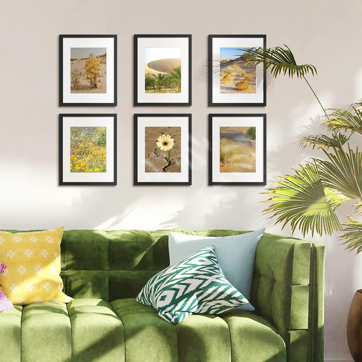 upsimples - Portarretratos de 11 x 14 para galería de fotografías en la pared - Marcos para fotos de 8 x 10 pulgadas con paspartú o de 11 x 14 pulgadas sin paspartú, 5 unidades, color negro