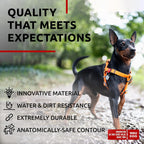 WAUDOG Arnés impermeable para perro con etiqueta de código QR y cierre de