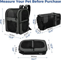 Apollo Walker Mochila transportadora de mascotas para gatos y perros grandes/pequeños, cachorros, características de seguridad y soporte de respaldo acolchado para viajes, senderismo, uso al aire