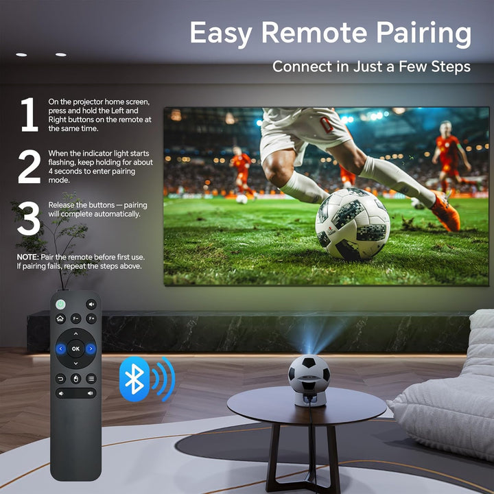 Trunera Mini proyector inteligente, Android 13 WiFi Bluetooth, proy...