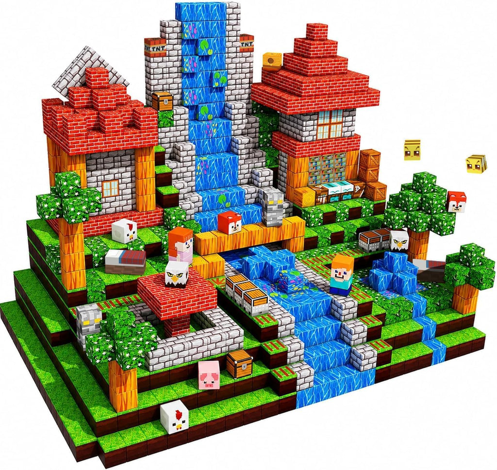 Annexfun 200 bloques magnéticos, bloques de construcción magnéticos, imanes apilables para niños, juguete sensorial para STEM Montessori, juguetes sensoriales para niños de 3 años en adelante, regalos