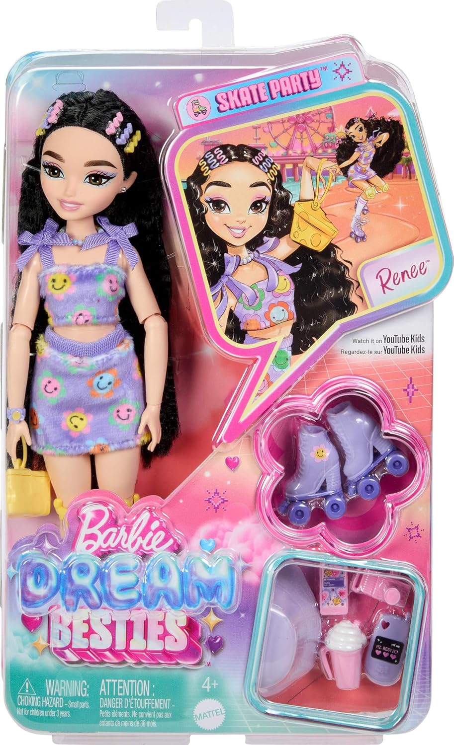 Muñeca Barbie Dream Besties y Accesorios, Muñeca Posable Renee de P...