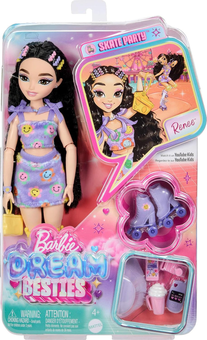 Muñeca Barbie Dream Besties y Accesorios, Muñeca Posable Renee de P...