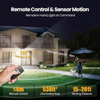 TECKNET 546 luces LED con sensor de movimiento para exteriores con gancho