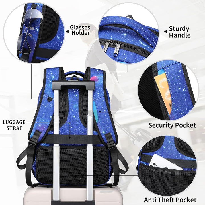 DUSLANG Mochila de viaje para laptop de 17 pulgadas, resistente al...