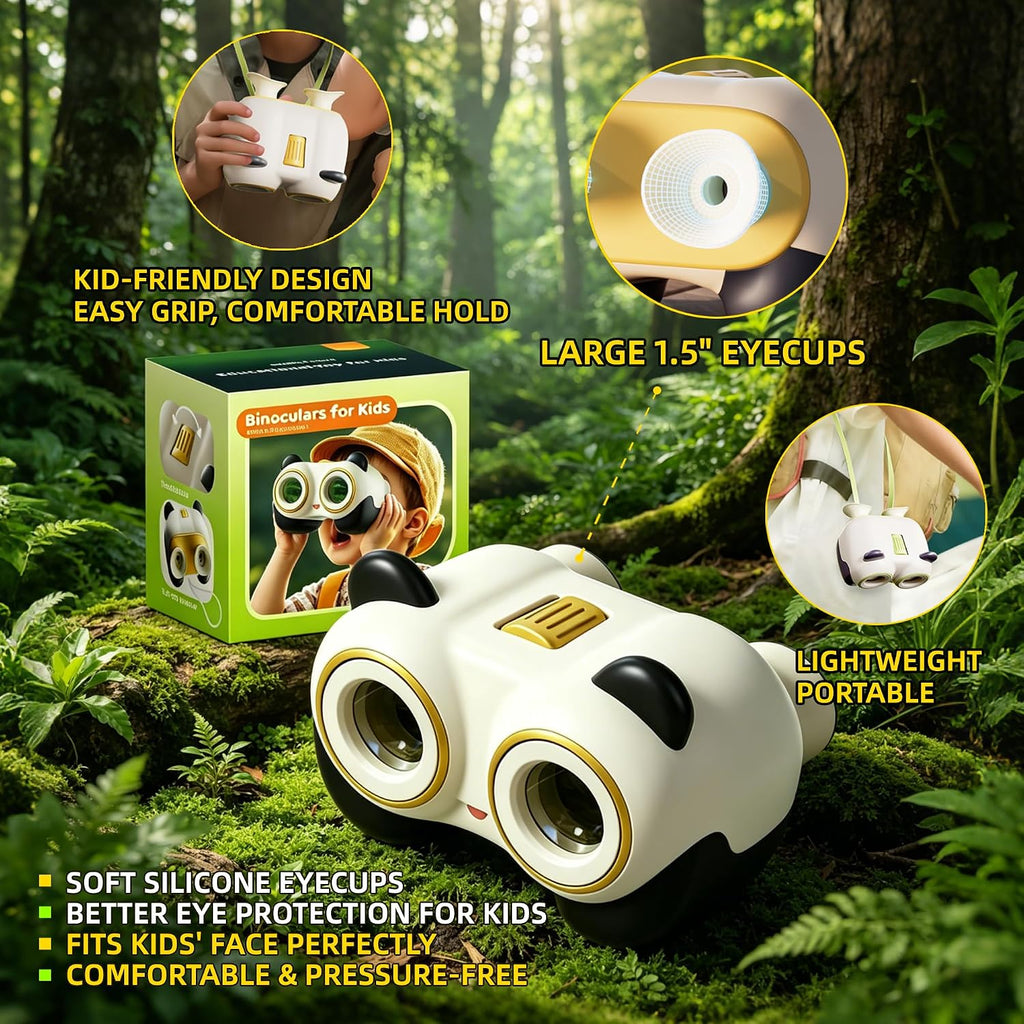 Binoculares “Science Toys” para Niños de 3-8 años: Panda Look - Regalo para Niños y Niñas