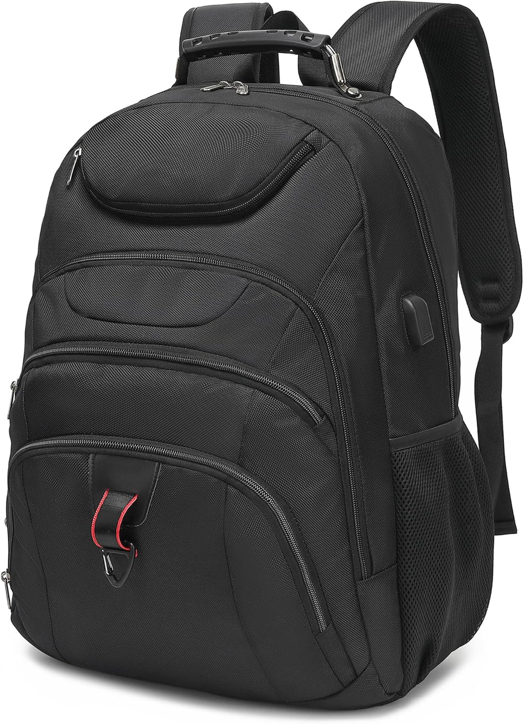 Mochila para laptop Boavan para hombres (Negro, 15.6), Negro, Elegante