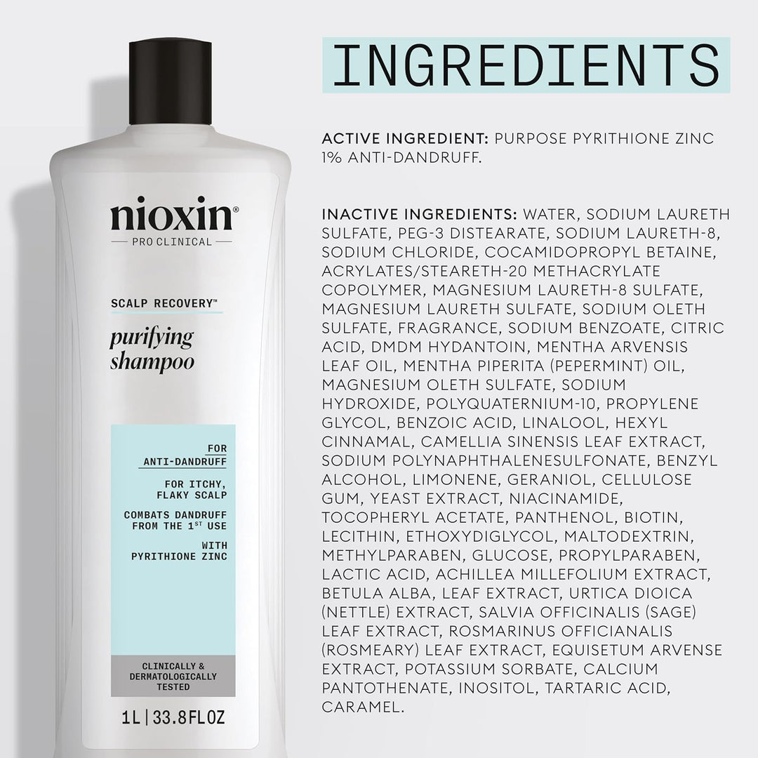 Nioxin Scalp Recovery Purifying Shampoo | For Itchy, Flaky Scalp |...