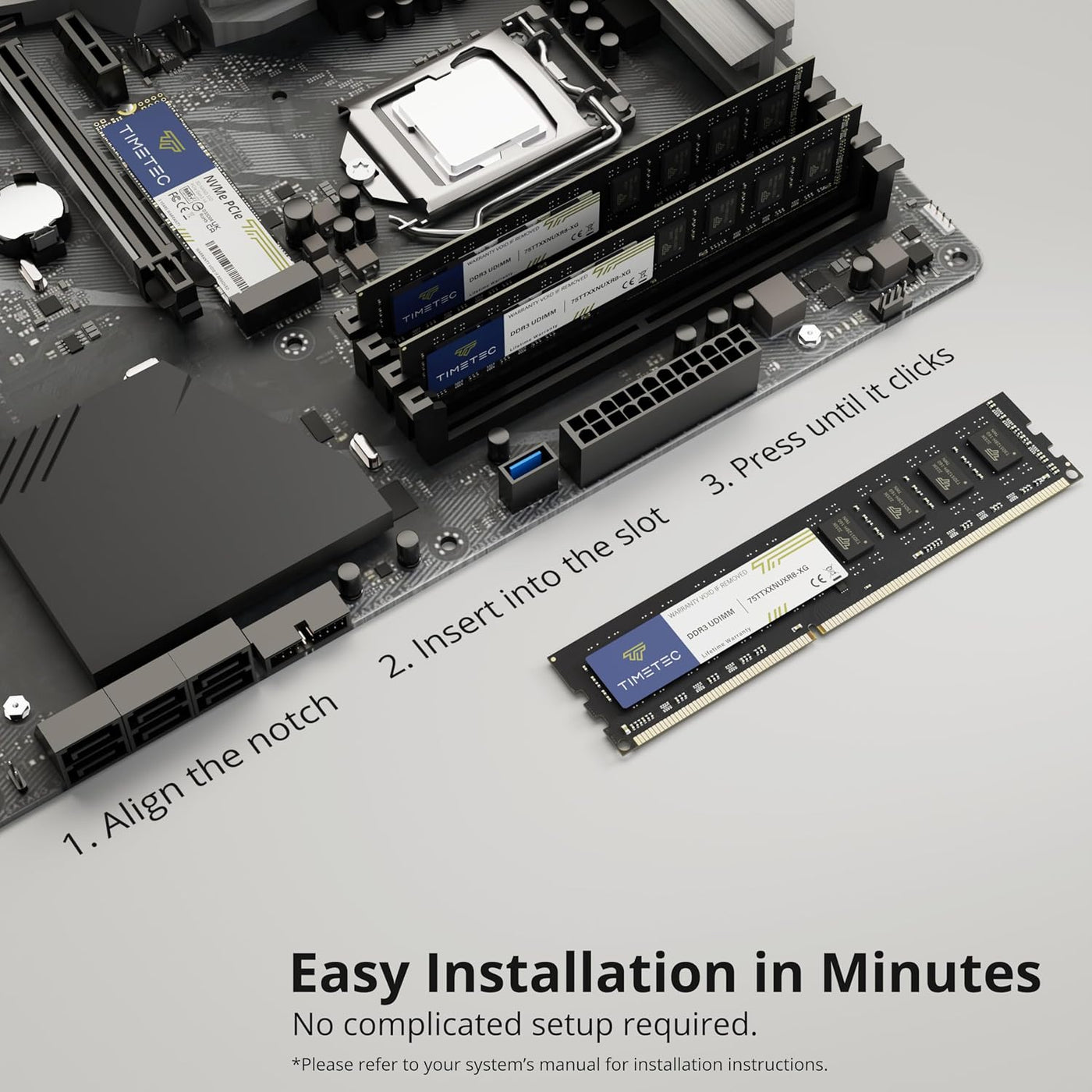 Timetec Hynix Módulo de memoria grado A, IC, de 1600 megahercios, (...