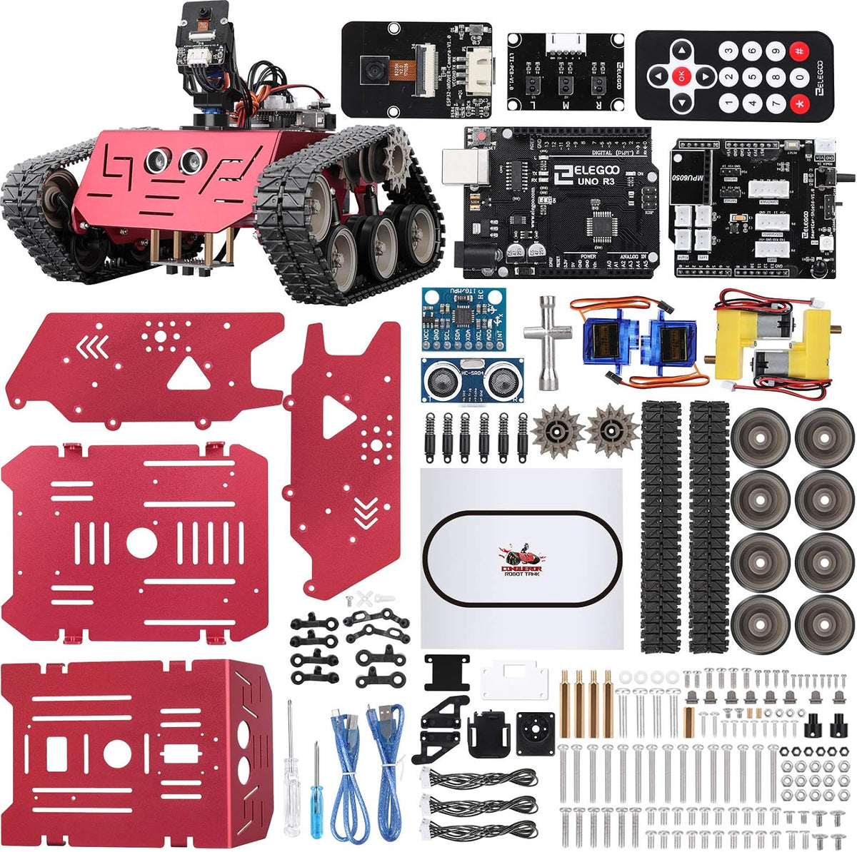 ELEGOO Conqueror Robot Tank Kit con UNO R3, compatible con Arduino