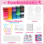 Funtopia Kit de 25600 cuentas fusibles, cuentas de 0.197 in para