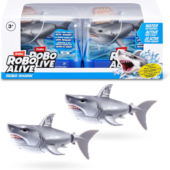 ROBO ALIVE ZURU - Tiburón activado por agua paquete de 2