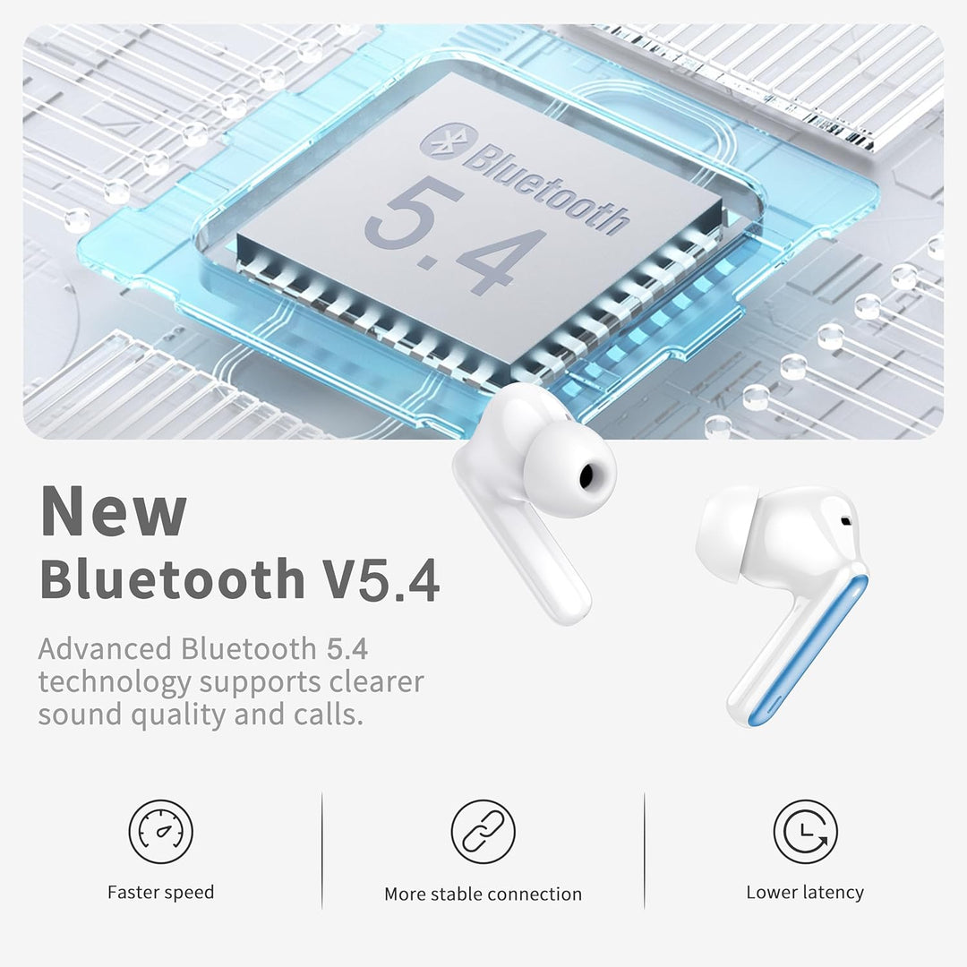 Auriculares inalámbricos, auriculares Bluetooth 5.4 2026 con 4 micr...