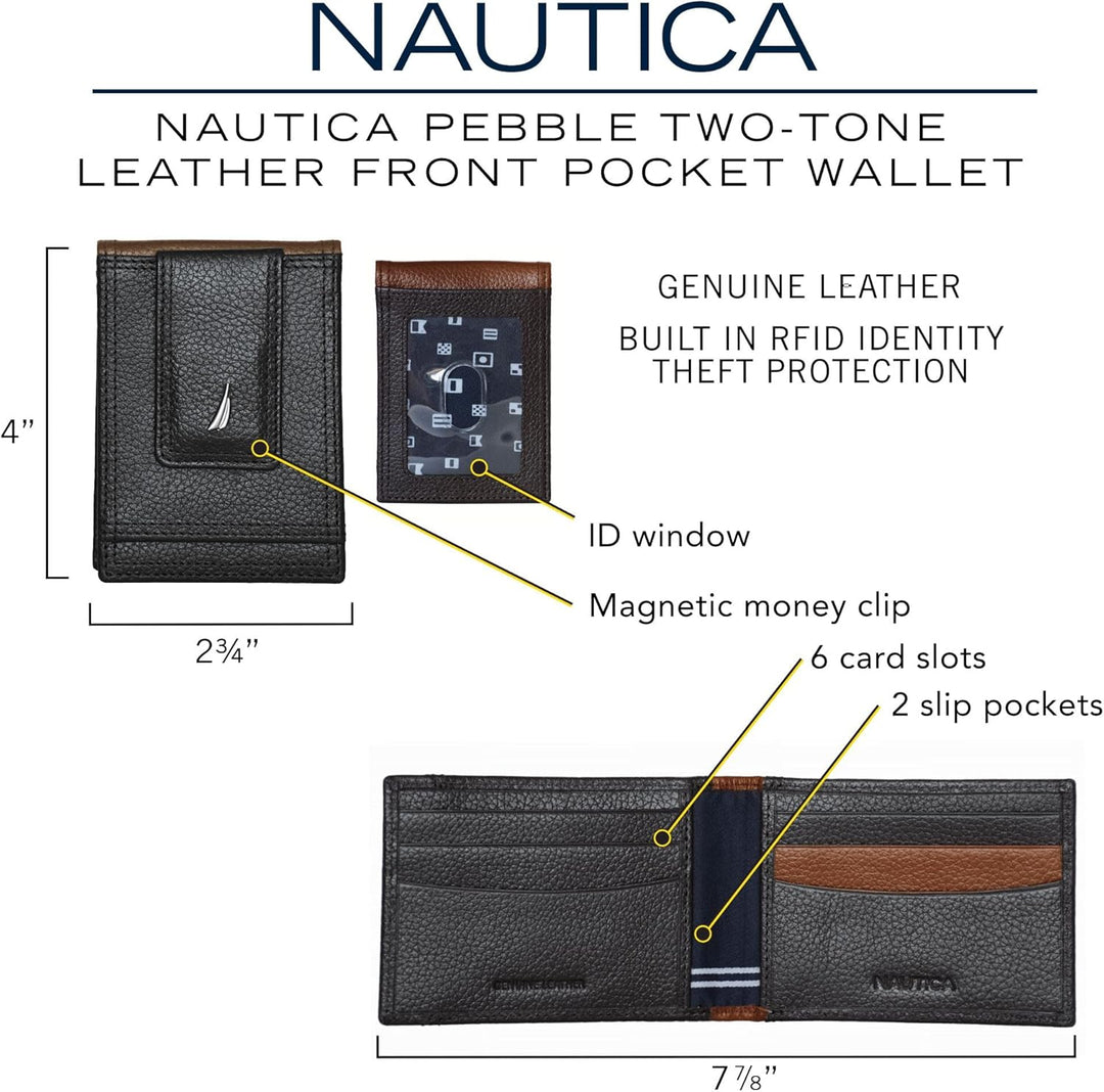 Nautica - Cartera delgada para hombre | Funda para tarjetas | Bloqu...