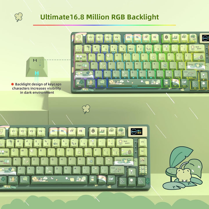 Womier SK80 Teclado al 75% con pantalla multimedia a color, teclado...