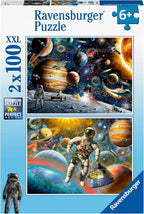 Ravensburger - Espacio - Paquete de 2 rompecabezas de 100 piezas - Piezas XXL para un montaje más fácil - Imágenes espaciales impresionantes y atrevidas - Planetas y más - Calidad premium - Regalo