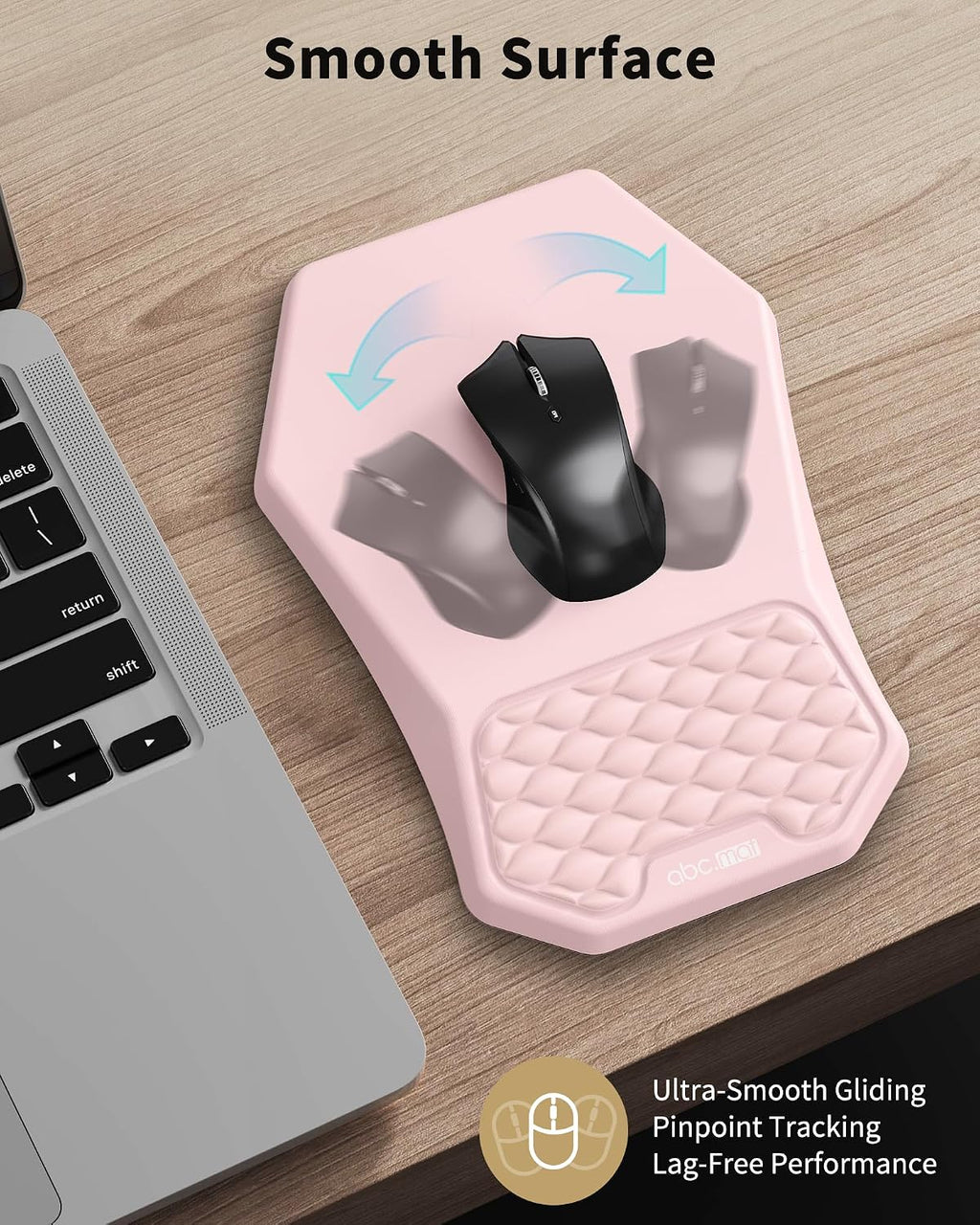 Juego de alfombrilla ergonómica para mouse con reposamuñecas y