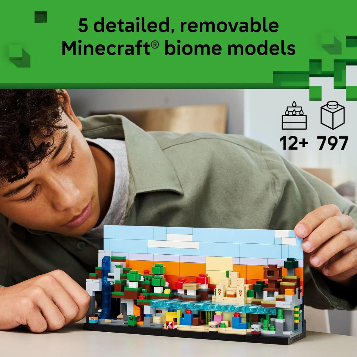 LEGO Minecraft Mini Biomes - Juguete de construcción y