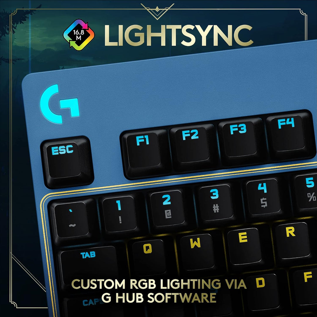 Logitech G Pro - Teclado mecánico para juegos - Diseño ultraportáti...