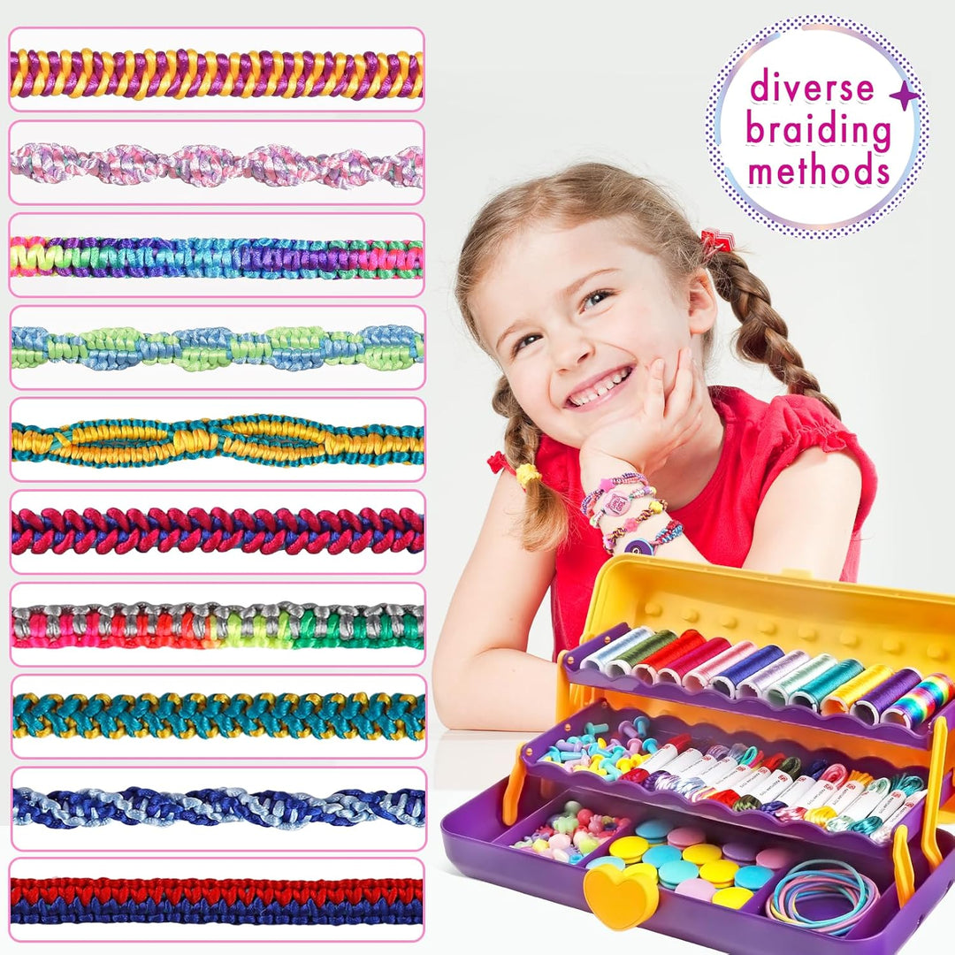 Kit de fabricación de pulseras de la amistad con caja de almacenami...