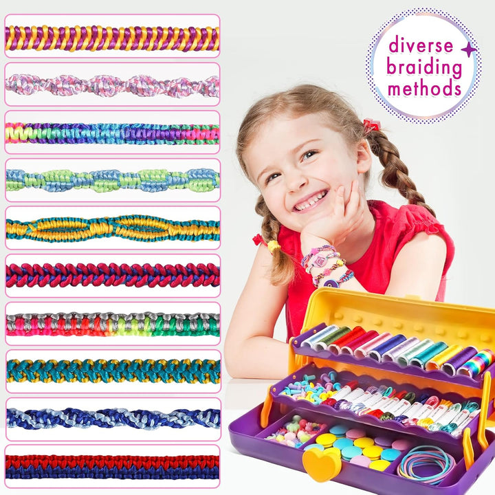 Kit de fabricación de pulseras de la amistad con caja de almacenami...