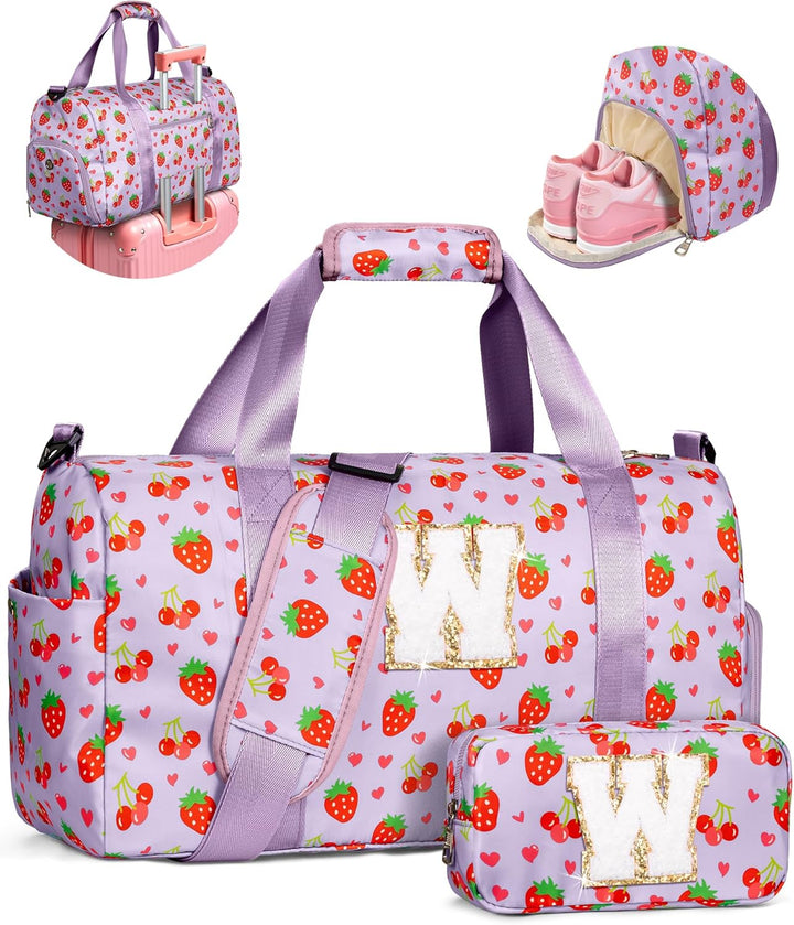 Elilier Regalos para niñas, bolsa de lona inicial para niños, linda...