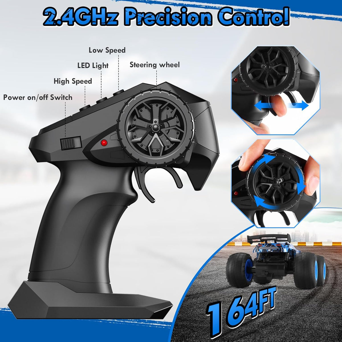 BIFYTON Coche de Control Remoto, Coches RC a Escala 1:18