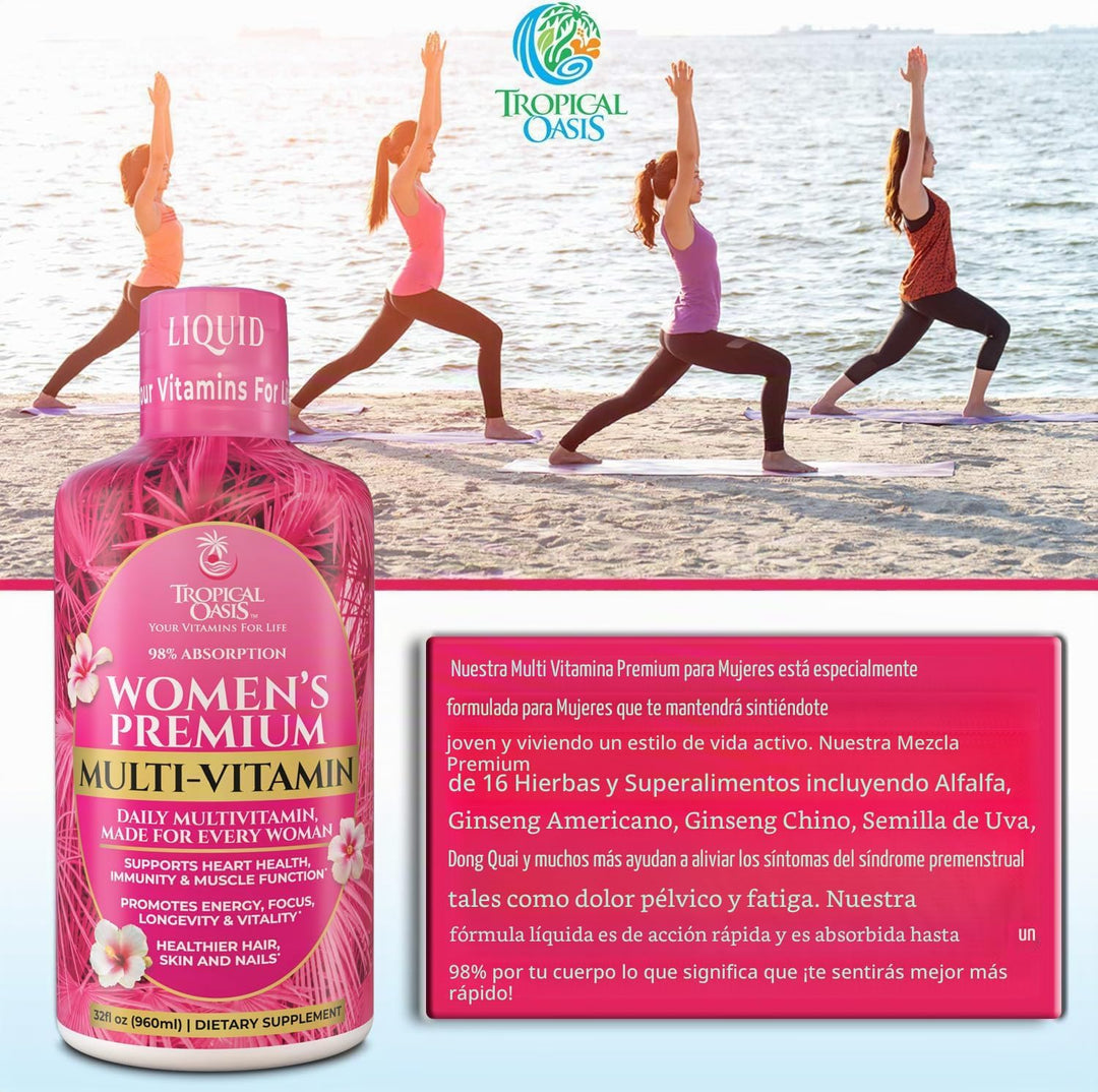 Multivitamínico líquido premium para mujeres | Multivitamínico para...