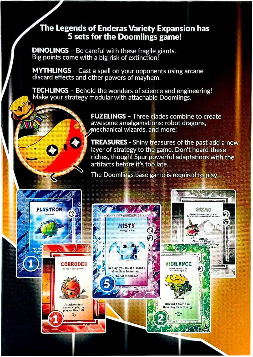 Doomlings - Un delicioso juego de cartas para el fin del mundo - Expansión de variedades de Leyendas de Enderas - 120 cartas nuevas