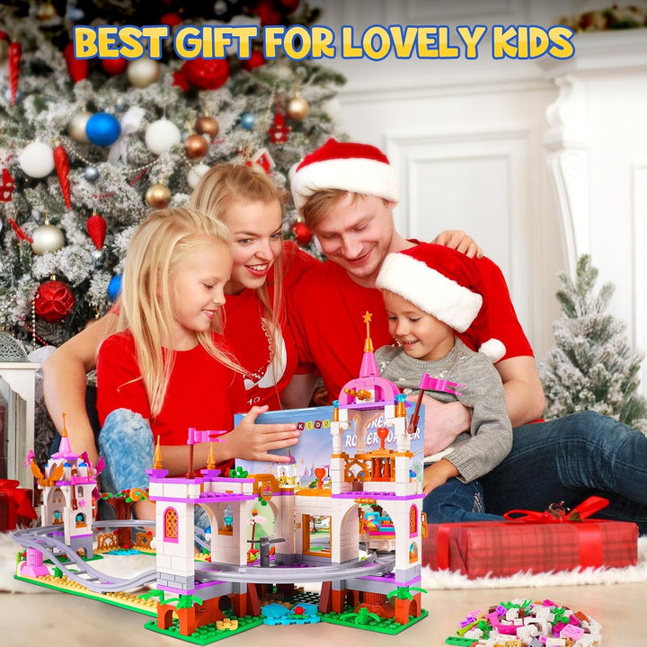 HOGOKIDS Juego de construcción de montaña rusa para niñas