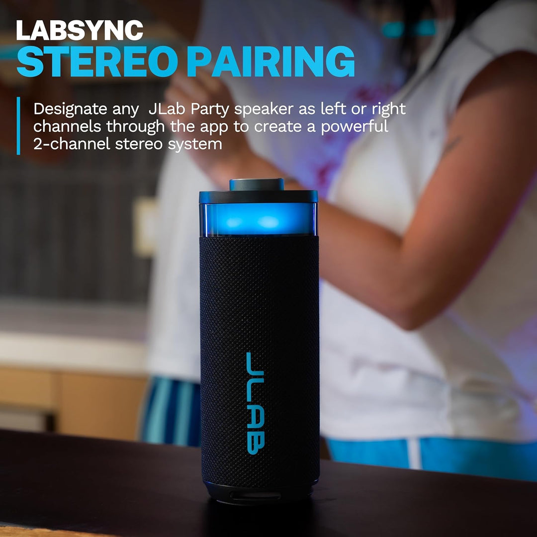 JLab Go Party - Altavoz Bluetooth portátil, color negro medianoche,...