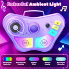 Máquina de karaoke recargable para niños, juguetes con 2 micrófonos inalámbricos, regalos de micrófono para niñas de 3, 4, 5, 6, 7, 8 años, nietos, altavoz Bluetooth con luces LED, regalo de cumpleaños para niños de 3 a 8 años
