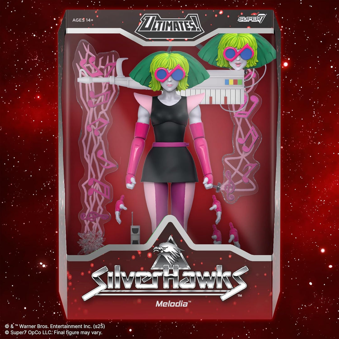 Super7 ¡ULTIMATES! SilverHawks Melodia (Toon) - Figura de acción Si...