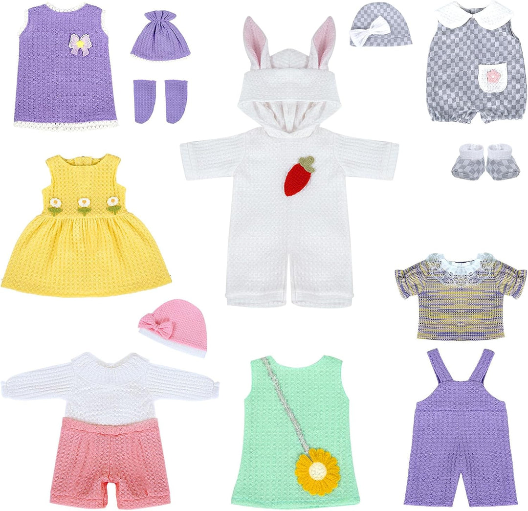 7 juegos de ropa para muñeca bebé, ropa de muñeca Reborn de 14 a 18...