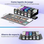 UAONO Caja de almacenamiento de tarjetas coleccionables de 5 filas con