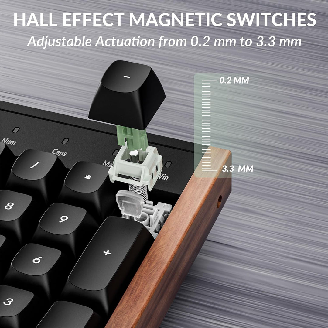 Keychron K10 HE Teclado efecto Hall, interruptor magnético ultrarrá...