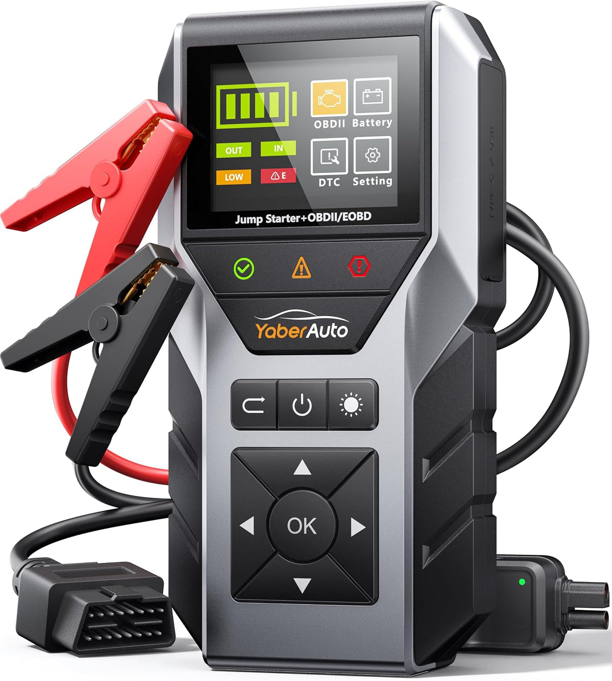 YaberAuto arrancador portátil del salto del coche 6000A con el escáner OBD2