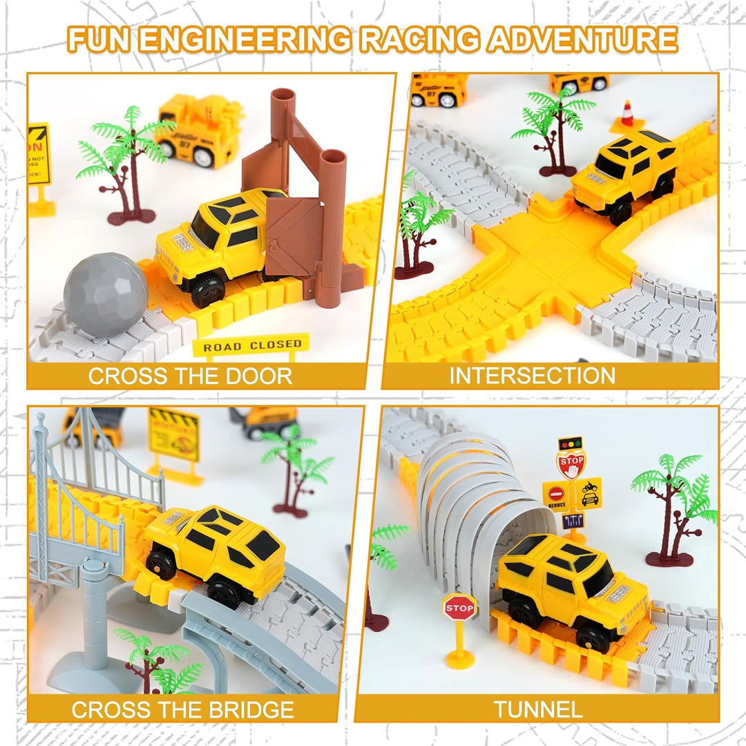 ToyFuntasy Juguetes de Pistas de Carreras de Construcción para Niño...