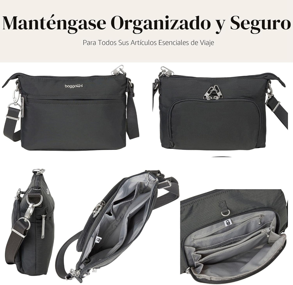 Baggallini Securtex™ - Bandolera antirrobo