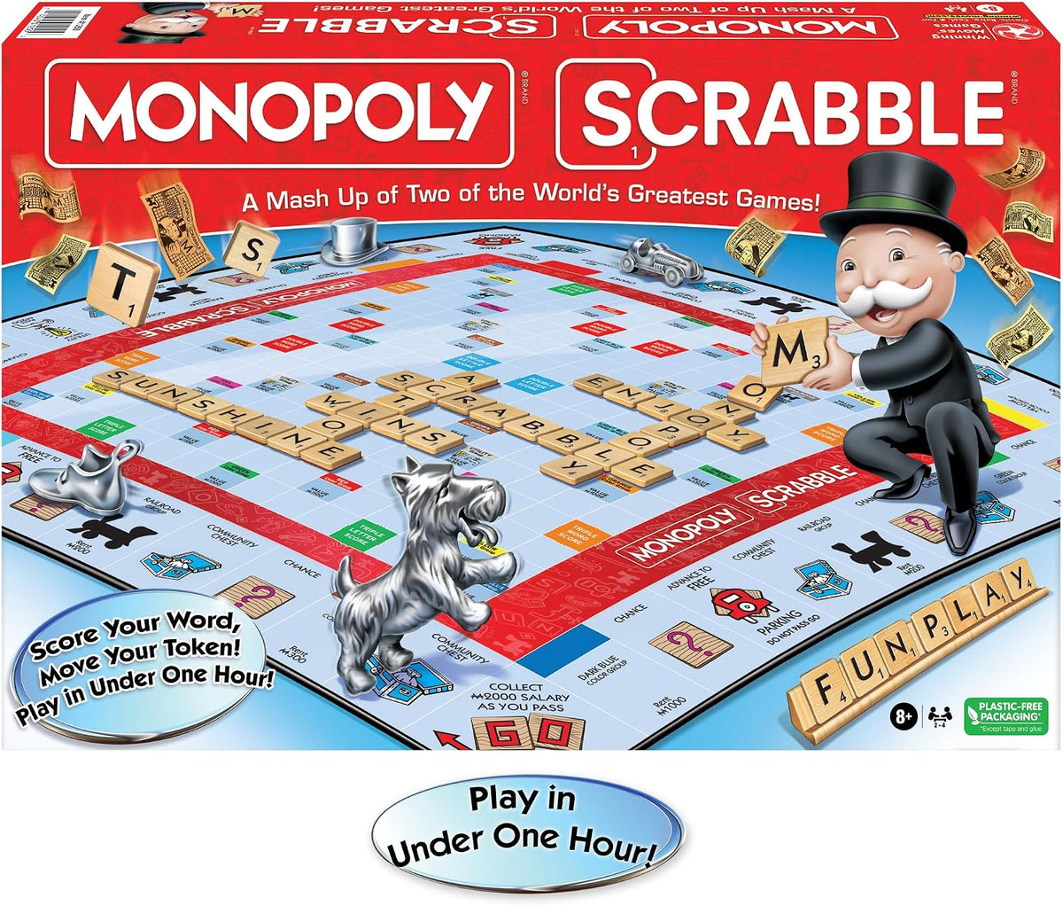 Monopoly Scrabble, Game Mash Up, by Winning Moves Games USA