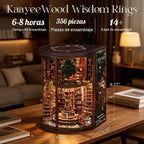 Kaayeewood Kit de rincón de libros, rompecabezas de madera 3D para adultos